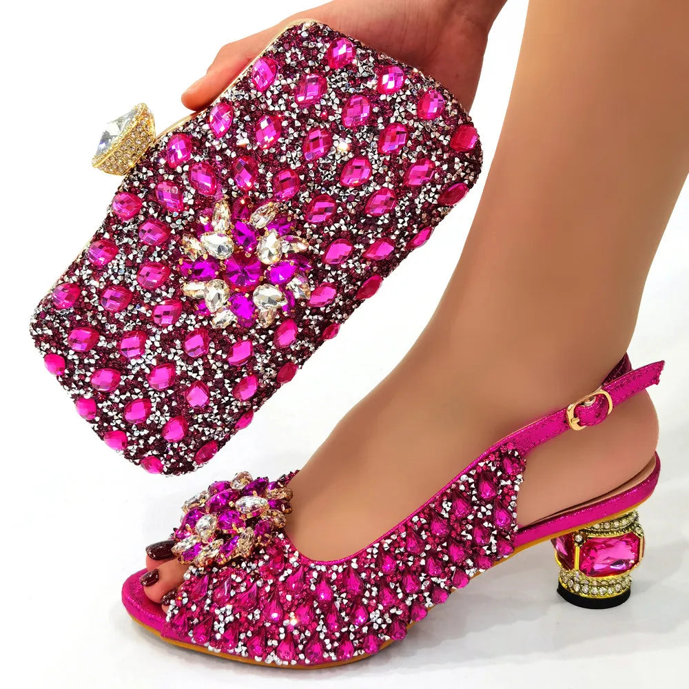 Beautiful Italian Shoes And Bag Sets GHT56