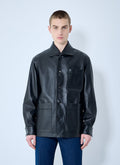 Bottega Veneta Men Leather Pyjama Shirt