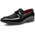 Bruno Marc Mens Size 11 Black Velvet Tuxedo Patent Classic Slip-on Dress Shoes